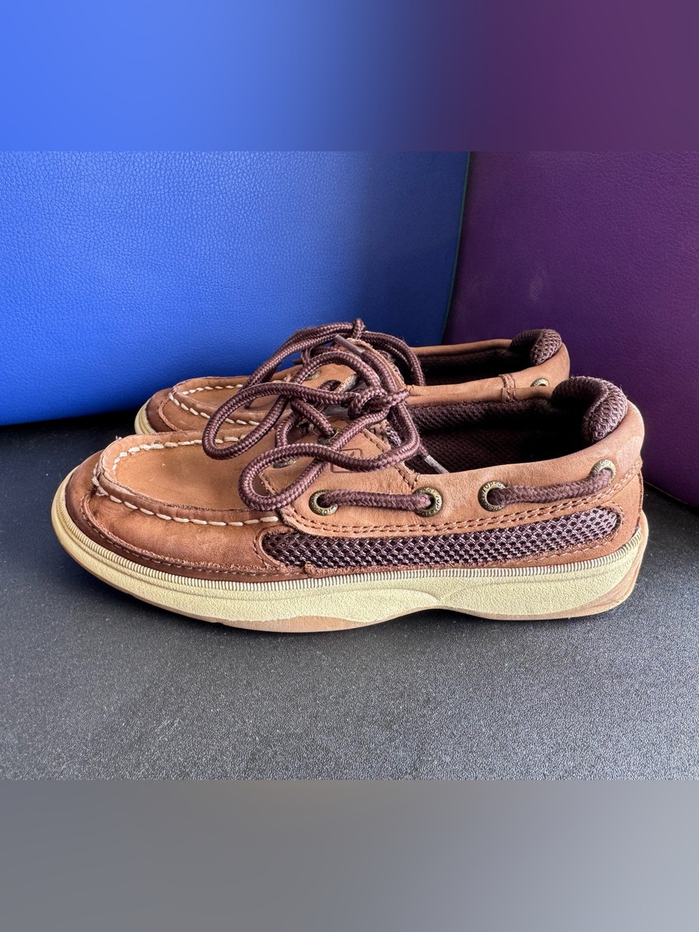 Sperry Brown Kids Moccasin-Style Boat Shoes